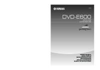 Yamaha DVDE-600 - Owners Manual 